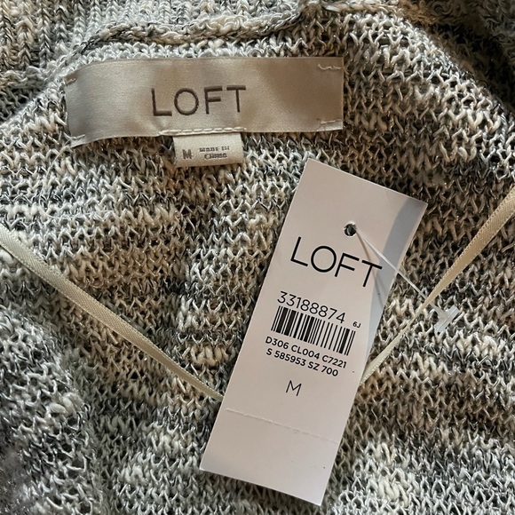NWT LOFT Shimmer Stitchy Open Cardigan - Picture 7 of 8